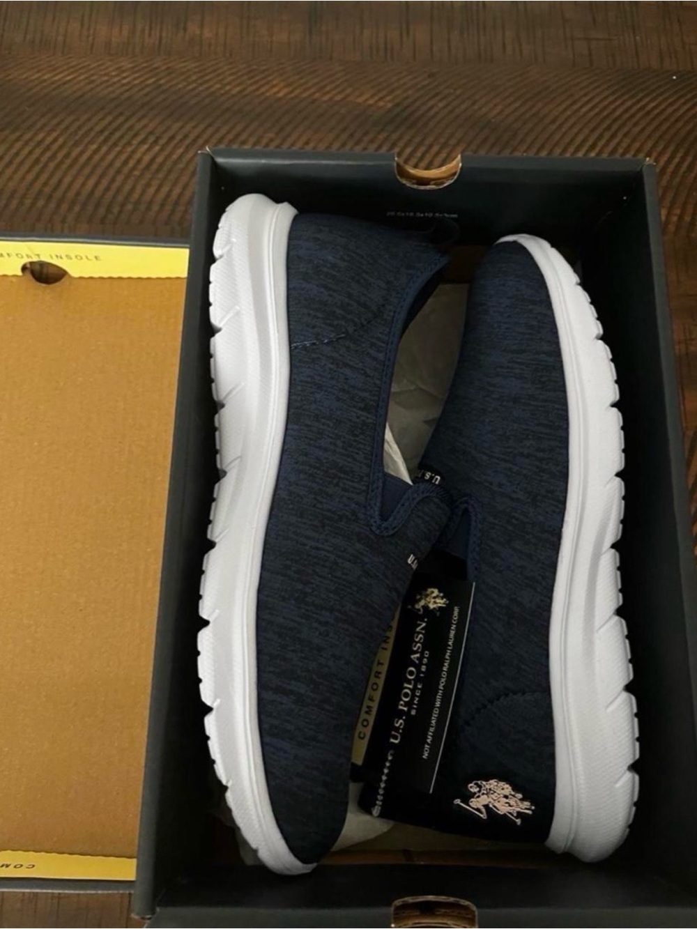 U.S. Polo Assn. Woman’s Slip-On Sneakers in Navy